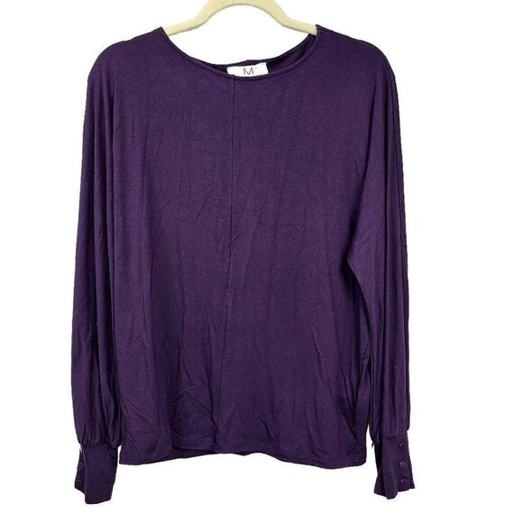 Magaschoni Solid Batwing Longsleeve Top Sz Small - Picture 1 of 11